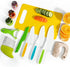 Kids Kitchen Knife Set, 11 Pieces Montessori Tools for Toddlers' Real Cooking, Includes Plastic & Wood Knives