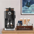 Farmhouse Coffee Station Organizer Basket for Countertop, Wooden Tray for Coffee Supplies, Sugar, Syrup, Tea (Brown)