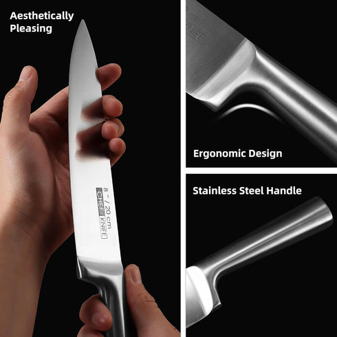 KOFERY 5 Piece Professional Kitchen Knife Set, Ergonomic Handle with High Carbon Stainless Steel Blades, Gift Box
