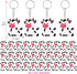 40 Pack Cow Keychains, Animal Themed Party Decoration for Guests, Farm Animal Baby Shower, Kids Birthday