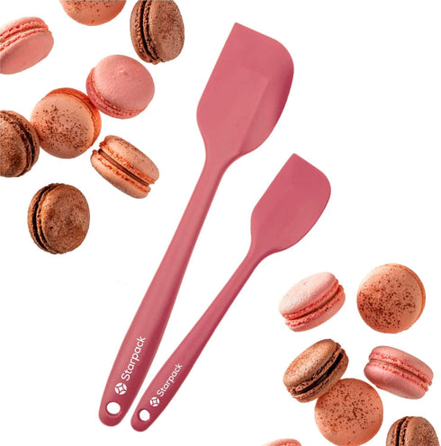 Starpack Silicone Spatula Set 'Scrape & Stir' (2 Pcs) - Heat Resistant Kitchen Spatulas 600°F - LFGB Grade Nonstick