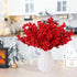 30PCS Stems,10.6inch/9inch LOMIMOS Large Artificial Red Berry Christmas Red Berry Picks Holly Berry Branches