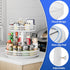 Lazy Susan Organizer 2 Tier - 12 inch Adjustable Metal Rotating Lazy Susan for Cabinet, Pantry, Kitchen Countertop,