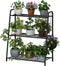 kiplant Plant Stand Indoor, Outdoor Tiered Plant Stand, Corner/Metal/Black Plant Shelf