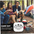 DOITOOL Stainless Steel Flat Frying Pan, Comal Frying Bowl, Heavy Duty Outdoors Cookware Stir Fry Pan (38cm) Mexican