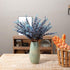 3 Pcs Soft Touch Artificial Eucalyptus Leaves Spray 31.5" Fake Greenery Stems for Home Wedding Arrangement (Blue)