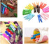 Wooden Clothes Pins, 100pcs 1.3 Inch (3.5cm) Mixed Colored Small Clips with 33 Feet Jute Twine