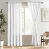Melodieux White Semi Sheer Curtains, 63 Inch Length for Bedroom Living Room, 2 Panels, Light Filtering Drapes