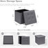 12.6 Inch B FSOBEIIALEO Storage Ottoman Cube Foldable Footrest, Chest & Seat for Living Room, Nursery, Bedroom Cube