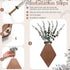 2 Color,9.8 6.6 1.2 Inches) Chunful Pcs Wooden Wall Planter Decor Hanging Faux Plants Greenery Flowers Holder Vase