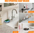 2 Pack Counter Silicone Soap Dish, Self Draining Soap Dish, Non Slip Bar Soap and Sponge Holder for Bathroom Kitchen