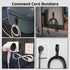 Universal Pot Lid Holder, 2 Pack Self Adhesive Pot Lid Organizer, Along with Three Hooks at The Bottom and 2 Pack Command Cord Bundlers for Kitchen appliances, Fits 6" to 13" pots
