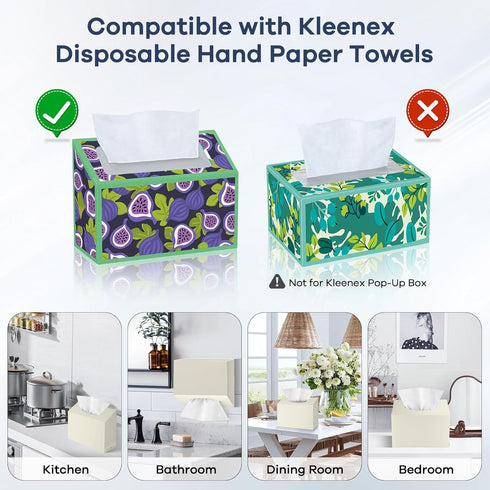 Acrylic Hand Towel Box Cover Compatible with Kleenex Disposable Hand Towels Wall-Mounted Paper Towel Dispenser Suitable