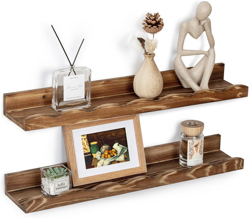 Fun Memories Picture Ledge Shelf for Wall, 24 inch Pine Wood Nursery