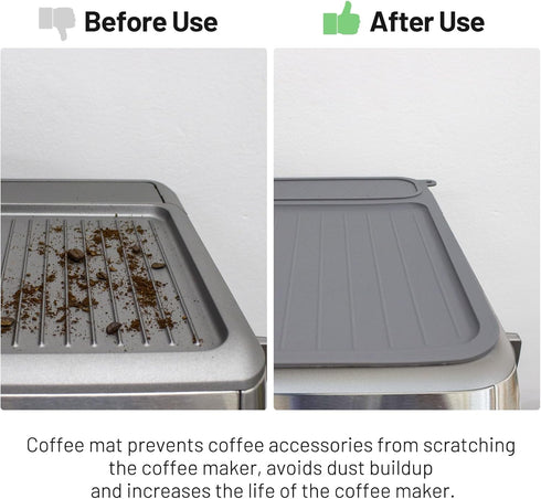 Coffee Mat for Breville 878/881, Espresso Tamper Mat, Food Grade Silicone Non-Slip, Waterproof Heat Resistant