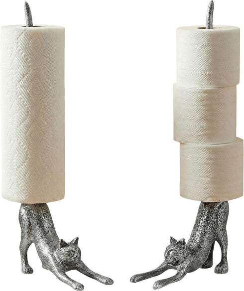 Comfify Yoga Cat Decorative Paper Towel Holder or Toilet Paper Holder -