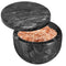 jalz jalz Marble Salt Box Spice keeper Black Big Salt Cellar Natural