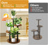3 GEEBOBO Tier Plant Stand Indoor, Metal Wood Plant Stands For Indoor Plants Multiple, Corner Tiered Flower Plants