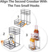 kimilus 4 Bottle Coffee Syrup Organizer Coffee Syrup Rack for Coffee Bar Kitchen Small Wine Rack for Bar Family Storage