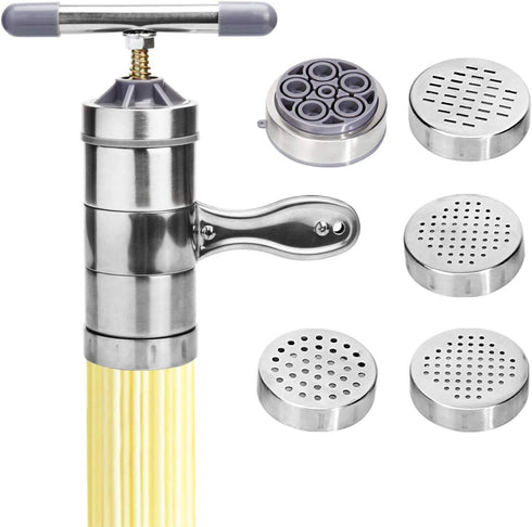 JETH Manual Noodle Pasta Maker Spaghetti Kitchen Tool Stainless Steel Press Machine Press