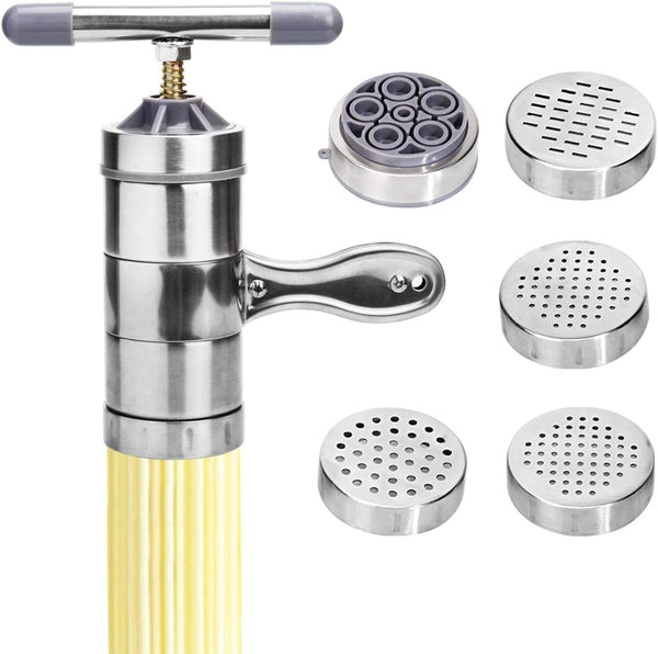 JETH Manual Noodle Pasta Maker Spaghetti Kitchen Tool Stainless Steel Press Machine Press