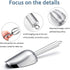 E-far Mini Ice Scoop Set of 2, 3 Ounce Stainless Steel Scoops for Ice Cube, Candy, Flour, Sugar, Rust Proof