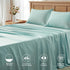 Comfort Spaces Coolmax Moisture Wicking Sheet Set - Soft, Fade Resistant, Deep Pocket, Aqua, Full, 4 Piece