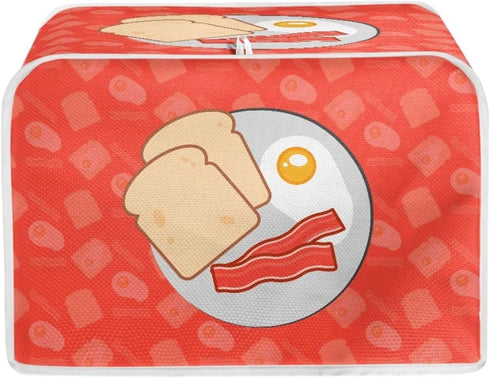 Toast Breakfast Toaster Cover - Bread Toaster Oven Cloth Cover with Top Handle, Waterproof Pink Organizer Bag