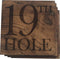 Golf Coasters 19th Hole Drink Coasters | Engraved Acacia Wood Golf Decor | Gift for Golfer, Bar or Bar Cart (Set of 4)