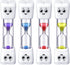 Weewooday 4 Pieces Toothbrush Timer for Kids - 2 Minute Sand Timer for Proper Tooth Brushing (Blue, Red, Purple, Yellow)