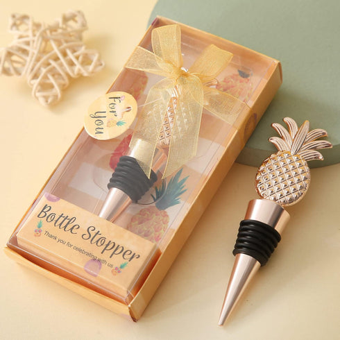 VIDACONTIGO 15 15) PCS Pineapple Wine Bottle Stoppers for Wine Bottles, Beach Party Favors, Baby Shower & Wedding
