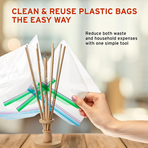 Plastic Bag and Bottle Dryer - Multi-Purpose Drying Rack, Folds for Easy Storage