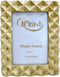 Ornate Gold 5x7 Picture Frame - Polished Geometric Portrait and Landscape Frames for Table & Wall Mount