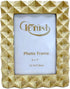 Ornate Gold 5x7 Picture Frame - Polished Geometric Portrait and Landscape Frames for Table & Wall Mount