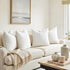 Pack 4 20 20 Inch Topfinel Cream White Boucle Pillow Covers of x Linen Cotton Backing Decorative Textured Accent Solid
