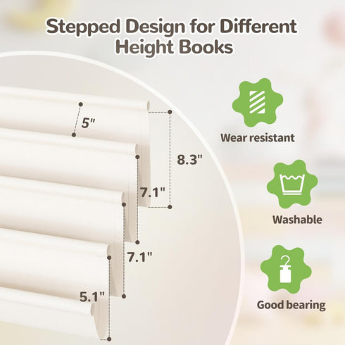 ELYKEN Toddler Bookshelf for Kids Rooms, Nursery Book Shelves with Open Forward Display, Montessori Book shelf for Baby