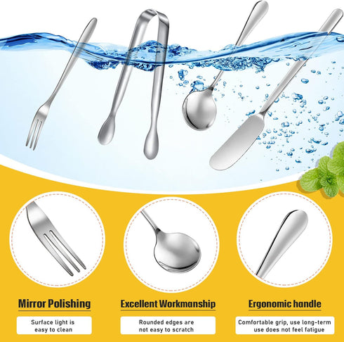 Charcuterie Board Accessories Set, Cheese Butter Spreader Knives, Serving Tongs, Spoons, Forks, Toothpick Flags