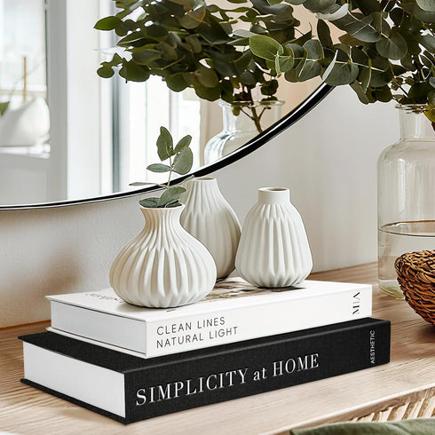 Braveriky Set 2 Modern Decorative Books for Home Coffee Table Decor - Fake Books Storage Box for Decoration - of Faux