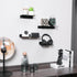 8 inch Small Metal Shelves for Wall, Self-Adhesive Floating Corner Shelves with Cable Clip, Wall Mounted, Renter