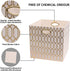 Posprica Storage Bins, 13×13 Fabric Drawers Organizer Basket Boxes, 2pcs, Cream/Gold Geometry Pattern