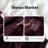 50x60 Inches NANPIPER Sherpa Blanket for Couch, Warm and Lightweight Throw, Soft Fuzzy Plush Fleece for Winter, Plum