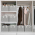 Storage Bins for Shelves, 3-Pack Medium Linen Organizers and Collapsible Baskets with Handles for Bedroom, Gray