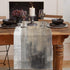 Emvency Farmhouse Table Runner - Abstract White and Brown Art Painting for Kitchen, 13x90 inch Decor