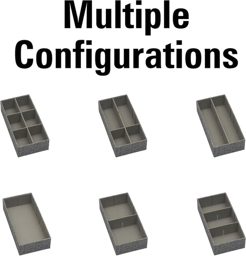 3 Set, 2 Household Essentials Piece Drawer Organizers Starter Customizable Inserts, Large Tray and Small Trays