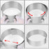 2 PCS Adjustable Stainless Steel Cake Mold Ring Set, 6 to 12 Inch Round Mousse Ring for Baking Supplies