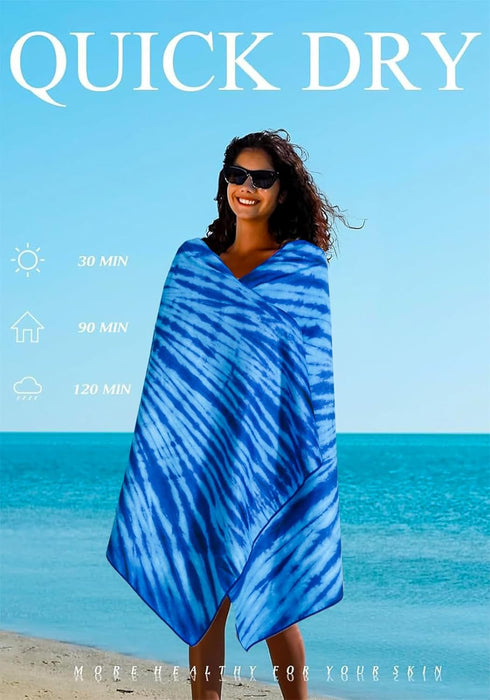 4 Pack Swimming Yongoes Microfiber Lightweight Thin Beach Towel Sand Free Quick Dry Super Absorbent Large Towels