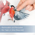 Mfault 187 PCS Winter Birds Pine Tree Branch Window Clings, Xmas Red Cardinal Blue Chickadee Decor