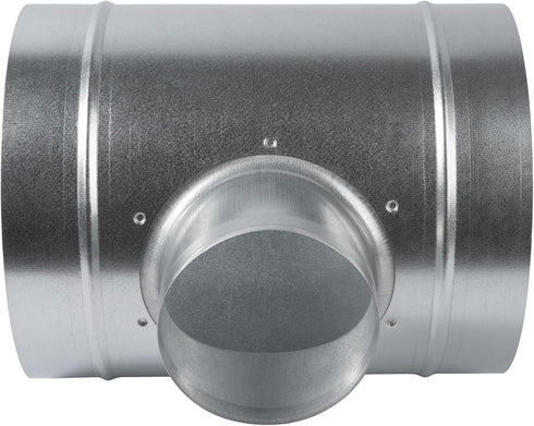 8'' Inch Duct T-Joint Splitter to 4" Inch 90° Degree Branch Connector for Exhaust Systems, T-Shaped Metal Junction
