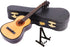 Dselvgvu (9.84"x3.62"x1.18") Wooden Miniature Guitar with Stand and Case Mini Musical Instrument Guitar Replica