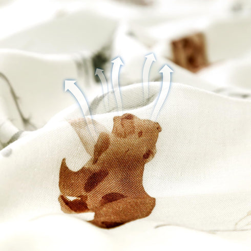 6 55" 69" GRSSDER Cotton Muslin Quilt Blanket - Silky Soft and Breathable Kids' Throw Blanket, Oversized Muslin